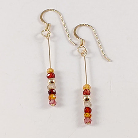 Multi-colored sapphire earrings